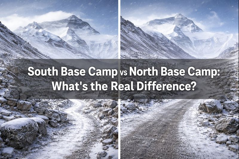 south Base camp vs North base camp